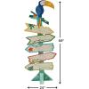 Fun Express Tropical Party Decorations Directional Sign – Hawaiian Luau Party Supplies & Tiki Decor for Indoor Outdoor Use | Aloha Welcome Sign for Birthday Celebration & Island Themed Events