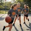 Fun Express Unisex Adult “Play Like a Girl Black Youth Short Sleeve T-Shirt(Dark Heather Gray)