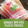 Tropical Luau Party Collapsible BPA-Free Plastic Drink Pouches with Straws – 12 oz (Pack of 25) – Portable Refillable Beverage Pouches – Perfect for Summer Parties, Luau Events, & Birthdays