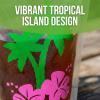 Tropical Luau Party Collapsible BPA-Free Plastic Drink Pouches with Straws – 12 oz (Pack of 25) – Portable Refillable Beverage Pouches – Perfect for Summer Parties, Luau Events, & Birthdays
