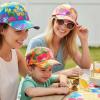 Vibrant Hibiscus Polyester Baseball Caps – 22″ (12-Pack) – Assorted Colorful Hats for Kids & Adults – Perfect for Luaus, Beach Parties & Summer Camps