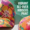 Vibrant Hibiscus Polyester Baseball Caps – 22″ (12-Pack) – Assorted Colorful Hats for Kids & Adults – Perfect for Luaus, Beach Parties & Summer Camps