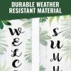 Welcome Summer Luau Vertical Door Banner Set 2 Pieces