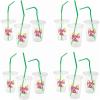 16 oz. Bulk 96 Ct. Clear Luau Disposable Plastic Cups with Lids & Straws