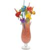 36 Colorful FLOWER HIBISCUS Straws/LUAU PARTY DECOR/Tropical Polyester Florals/3 Dozen/TABLE Beverage DECORATIONS