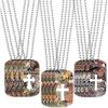 Fun Express – Cross Cutout Camouflage Dog Tag Necklaces – 12 Pieces – Great for Sunday School and Vacation Bible School