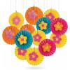 Fun Express – Luau Icon Fan Bursts for Party – Party Decor – Hanging Decor – Misc Hanging Decor – Party – 12 Pieces