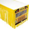 Fun Express 9 ft. x 29″ School Bus Fringe Plastic Table Skirt with Cutouts