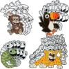 Fun Express Animal Paint Your Own Suncatchers – Crafts for Kids and Fun Home Activities (Jungle Animals) – VBS Vacation Bible School Supplies/Decor(Jungle Animals)