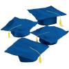 Fun Express Bulk 12 Pieces Kid’s Felt Elementary, Kindergarten, Pre-School Graduation Mortarboard Caps, Felt(Blue)