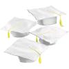 Fun Express Bulk 12 Pieces Kid’s Felt Elementary, Kindergarten, Pre-School Graduation Mortarboard Caps, Felt(White)