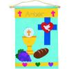 Fun Express First Communion Banner Kit DIY – Makes 12 Felt Banners 12×18 Inch – Religious Craft Kit for Kids Sunday School Church Activities | Pre-Cut Pieces with Hanging Materials Included