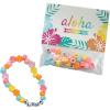 Fun Express Luau Aloha Beaded Letter Bracelet Craft Kit – Makes 12
