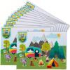 Fun Express Outdoor Camp Adventure Sticker Scenes – VBS Vacation Bible School Supplies/Decor – 12 Pieces