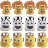 Fun Express Safari Animal Cup Craft Kit – Craft Kits – VBS Vacation Bible School Supplies/Decor – 12 Pieces