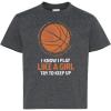 Fun Express Unisex Adult “Play Like a Girl Black Youth Short Sleeve T-Shirt(Dark Heather Gray)