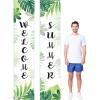 Welcome Summer Luau Vertical Door Banner Set 2 Pieces