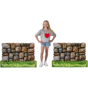 43 1/4″ x 29 1/2″ Ireland VBS Stone Wall Cardboard Cutout Stand-Ups – 2 Pc.
