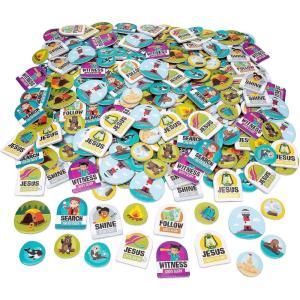 Bulk 300 Piece Rocky Beach VBS Self-Adhesive Foam Shapes, Vacation Bible School 2024