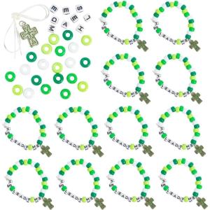 Fun Express 2 1/2″ Ireland VBS He Leads Me Beaded Bracelet Craft Kit – Makes 12
