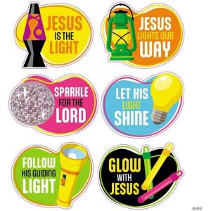 Fun Express 20 3/4″ x 16″ Jesus is the Light VBS Cardstock Cutouts – 6 Pieces