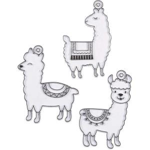 Fun Express Animal Paint Your Own Suncatchers – Crafts for Kids and Fun Home Activities (Jungle Animals) – VBS Vacation Bible School Supplies/Decor(Fiesta Llama)