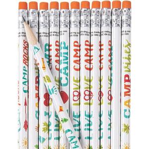 Fun Express Camping Pencils – Stationery – VBS Vacation Bible School Supplies/Decor – 24 Pieces
