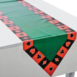 Fun Express Casino Table Runner – 7 feet Long – Party Supplies and Décor – Kitchen Dining Home Decoration – Decoration for Home Party Decor – VBS Vacation Bible School Supplies/Décor
