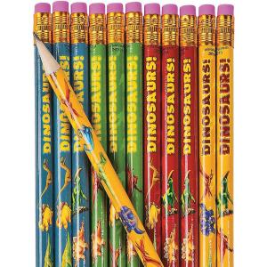 Fun Express Dinosaur Pencils – Set of 24 – Stationery School and Party Supplies(1 Count (Pack of 24))