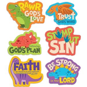 Fun Express Dinosaur VBS Cutouts – VBS Vacation Bible School Supplies/Decor – 6 Pieces