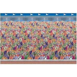 Fun Express Excited Crowd Background Backdrop (9 feet Long) Sports Party Decor – VBS Vacation Bible School Supplies/Decor
