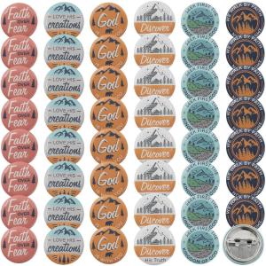 Fun Express Faith Adventure Mini Button ASST – Jewelry – VBS Vacation Bible School Supplies/Decor – 48 Pieces – Multicolor