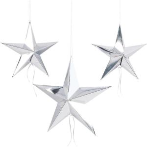 Fun Express Galaxy Paper Hanging Stars – Party Decor – VBS Vacation Bible School Supplies/Decor – 3 Pieces
