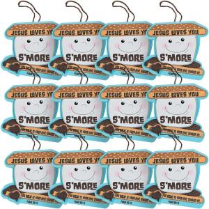 Fun Express Jesus Loves You S’More Ornament Craft Kit – Sunday School Crafts for Kids 12 Pack | Christian Crafts & VBS Vacation Bible School Supplies | Church Party Favors for Children