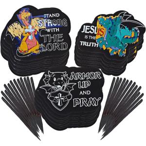 Fun Express Kingdom VBS Magic Color Scratch Dragons – VBS Vacation Bible School Supplies/Decor – 24 Pieces