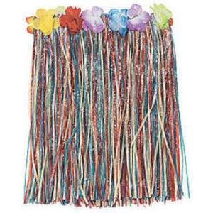 Fun Express Luau (Pack of 3) Multi-Color Child’s Hula Party Skirts – Floral Waistbands