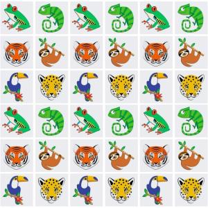 Fun Express RAIN FOREST FRIENDS TATTOOS (6DZ) – Apparel Accessories – VBS Vacation Bible School Supplies/Decor – 72 Pieces