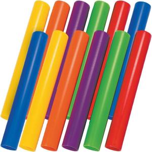 Fun Express Relay Batons for Track and Field – 12 Pack Plastic Baton Set in 6 Colors for PE Equipment & Physical Education | Kids Running Stick for Elementary School Recess & Field Day Games