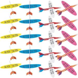 Fun Express Religious Foam Gliders (4dz) – Toys – Vehicles – Gliders – VBS Vacation Bible School Supplies/Decor – 48 Pieces