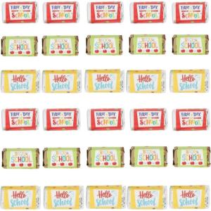 Fun Express Welcome Back to School Mini Candy Bar Sticker Labels – 30 Pc