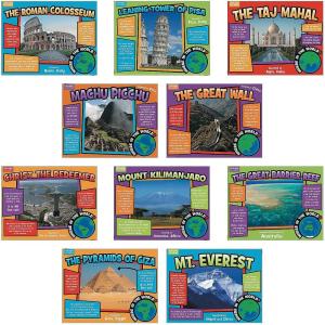 Fun Express World Landmark Poster – VBS Vacation Bible School Supplies/Decor – Set – 10 Pieces – Educational And Learning Activities For Kids