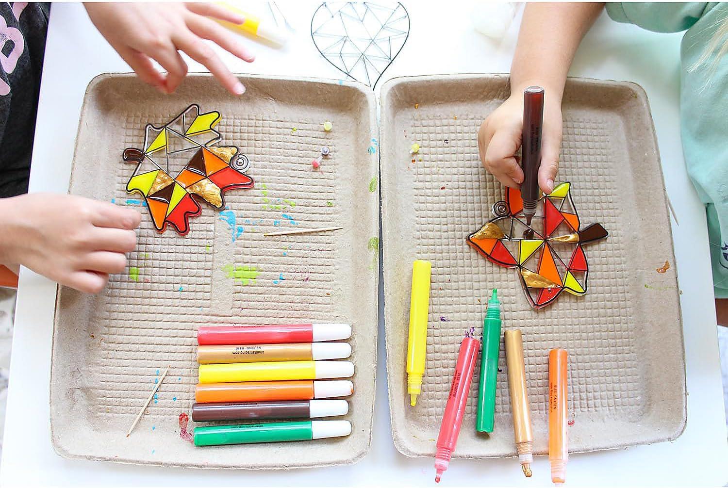 image:image15 ml Fall Assorted Colors Suncatcher Paint PensArts amp Crafts for Children 24 pieces