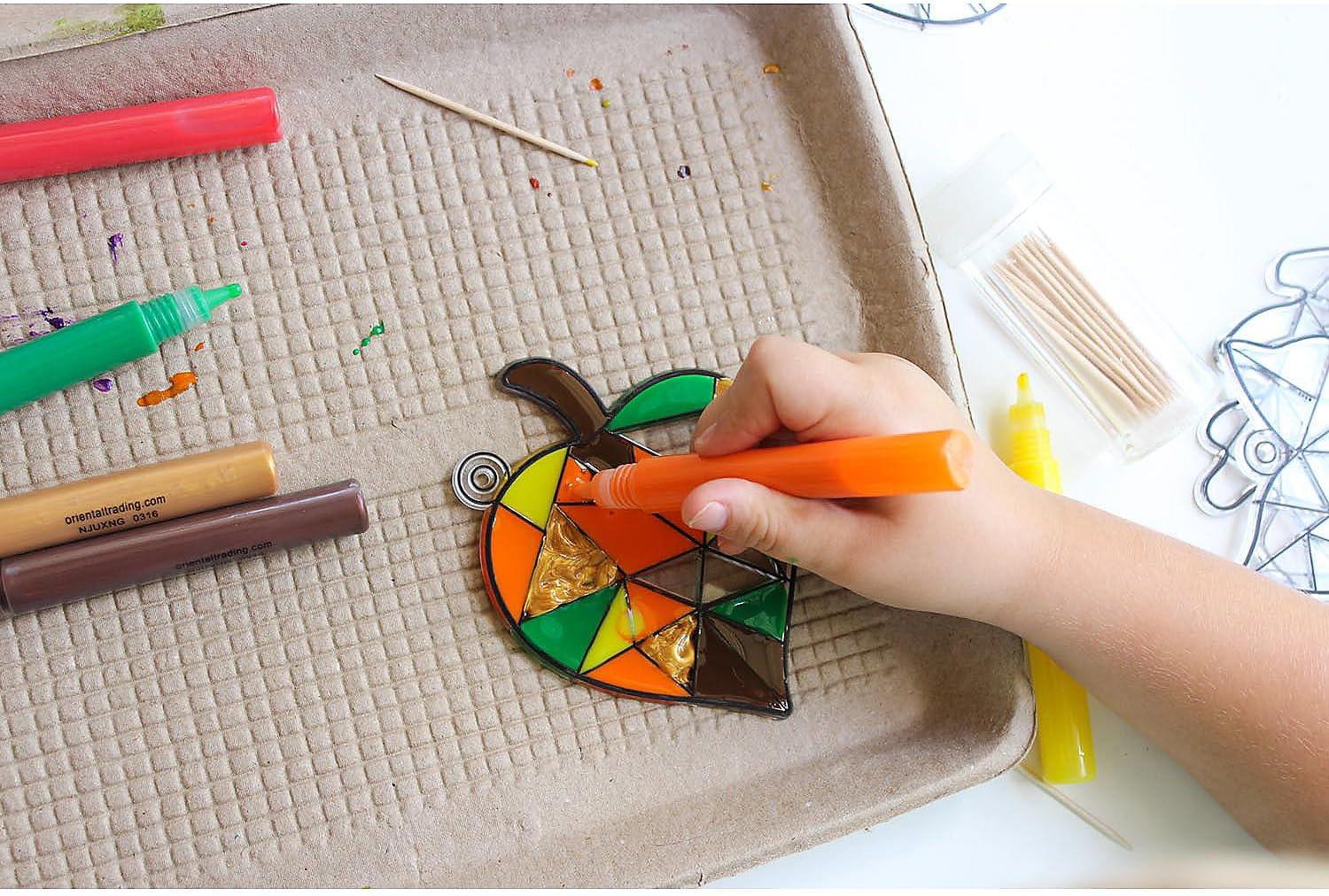image:image15 ml Fall Assorted Colors Suncatcher Paint PensArts amp Crafts for Children 24 pieces