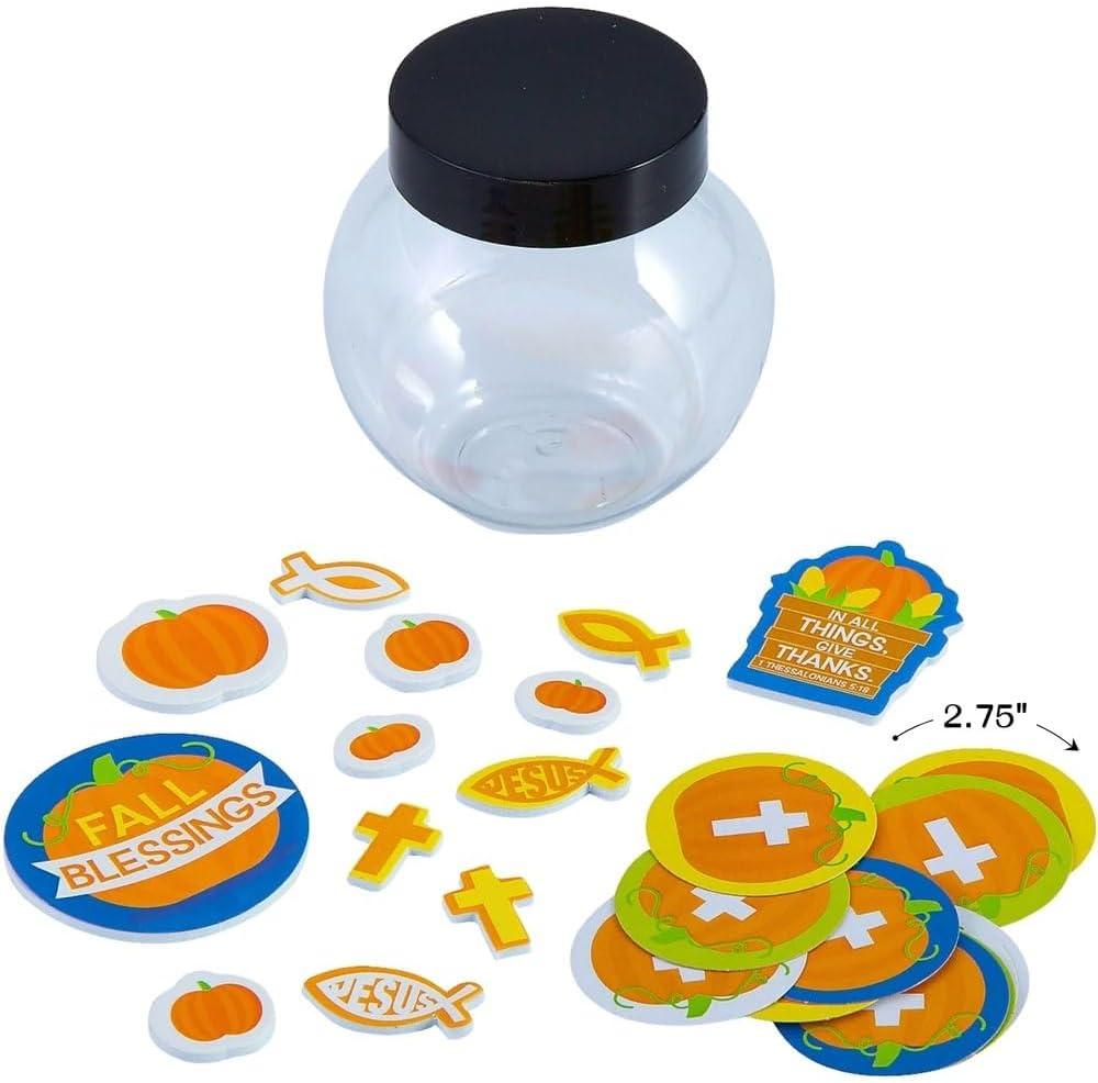 image:imageFun Express 2 34 x 2 34 Fall Blessings Plastic Jar Craft Kit Makes 12