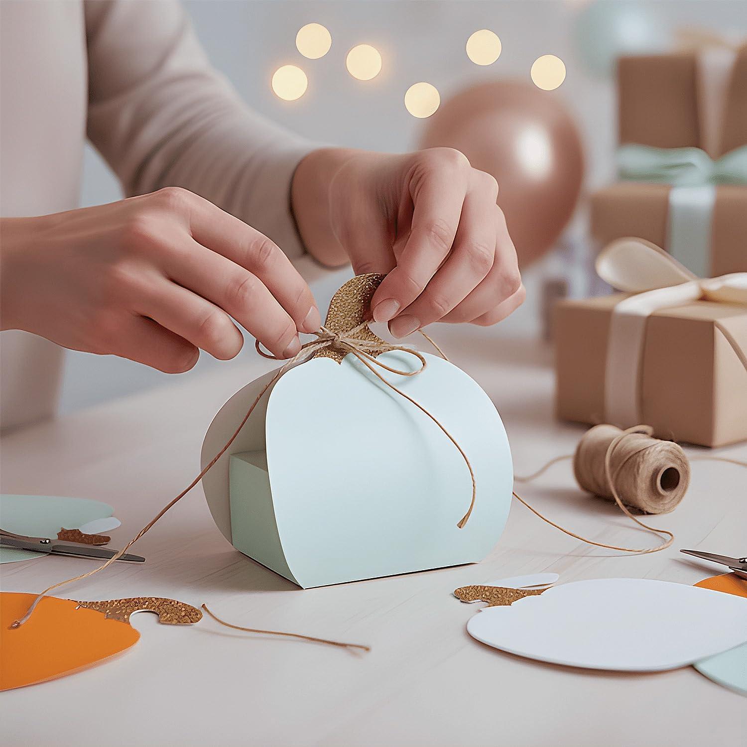image:imageFun Express Assorted Colors Pumpkin Favor Boxes 475 x 575 Pack of 12 Durable Cardstock Gift Boxes Perfect for FallThemed Events and Parties