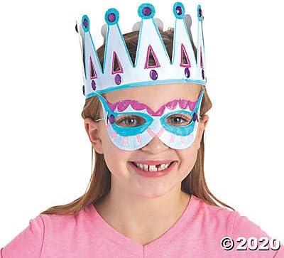 image:imageFun Express DIY Paper Crowns Bulk Set of 50 Princess Queen and King Party Activities Kids Do it Yourself Crafts VBS Vacation Bible School SuppliesDecor