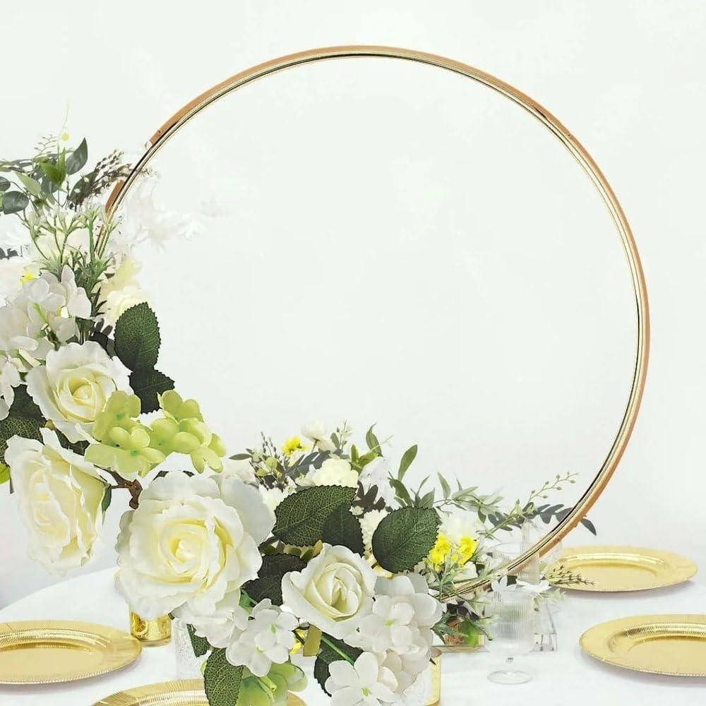image:imageFun Express Premium Gold Hoop with Gardenias Elegant Floral Home Dcor for Weddings Receptions Special Occasions Beautiful Gold Hoop White Gardenia Flowers Stunning Flower Arrangement 1 Piece
