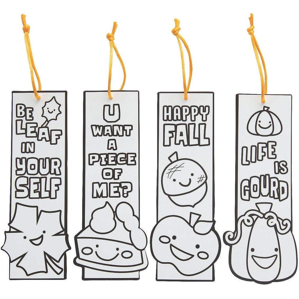 image:imageColor Your Own Fall Bookmarks Craft Kits 48 Pieces
