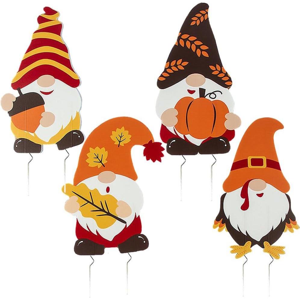 image:imageFall Gnome Yard Signs  Party Decor  4 Pieces
