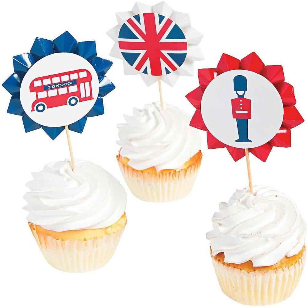 image:imageFun Express Royal Baby Shower Cupcake Picks for Baby Party Supplies Serveware amp Barware Picks amp Stirrers amp Parasols Baby 25 Pieces